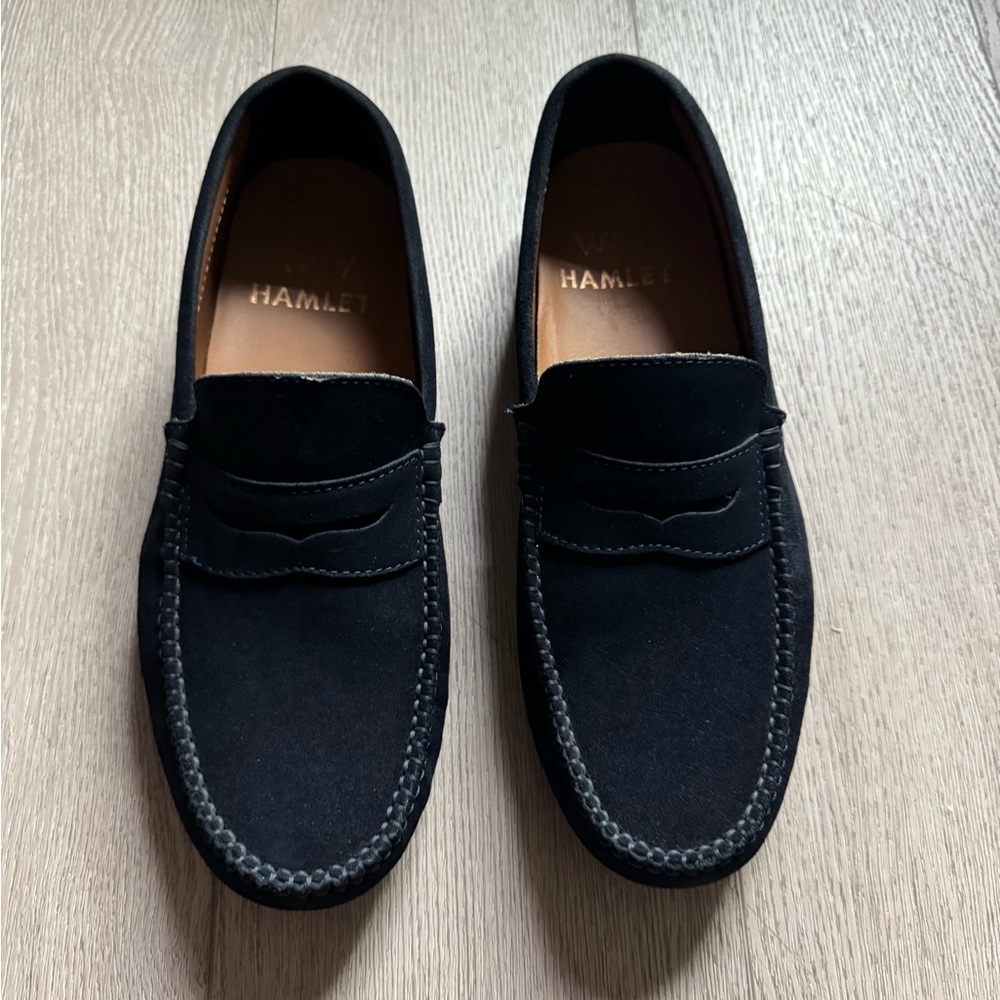 Mocassini Artigianali Navy Blue Men's Loafers